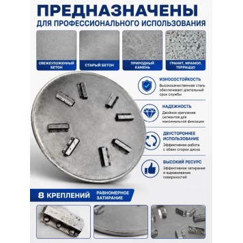 Затирочный диск 1170мм 8 креп., толщ. 3мм, угол 45°-0