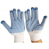 Плотные хб перчатки "Точка" (7-8 размер)